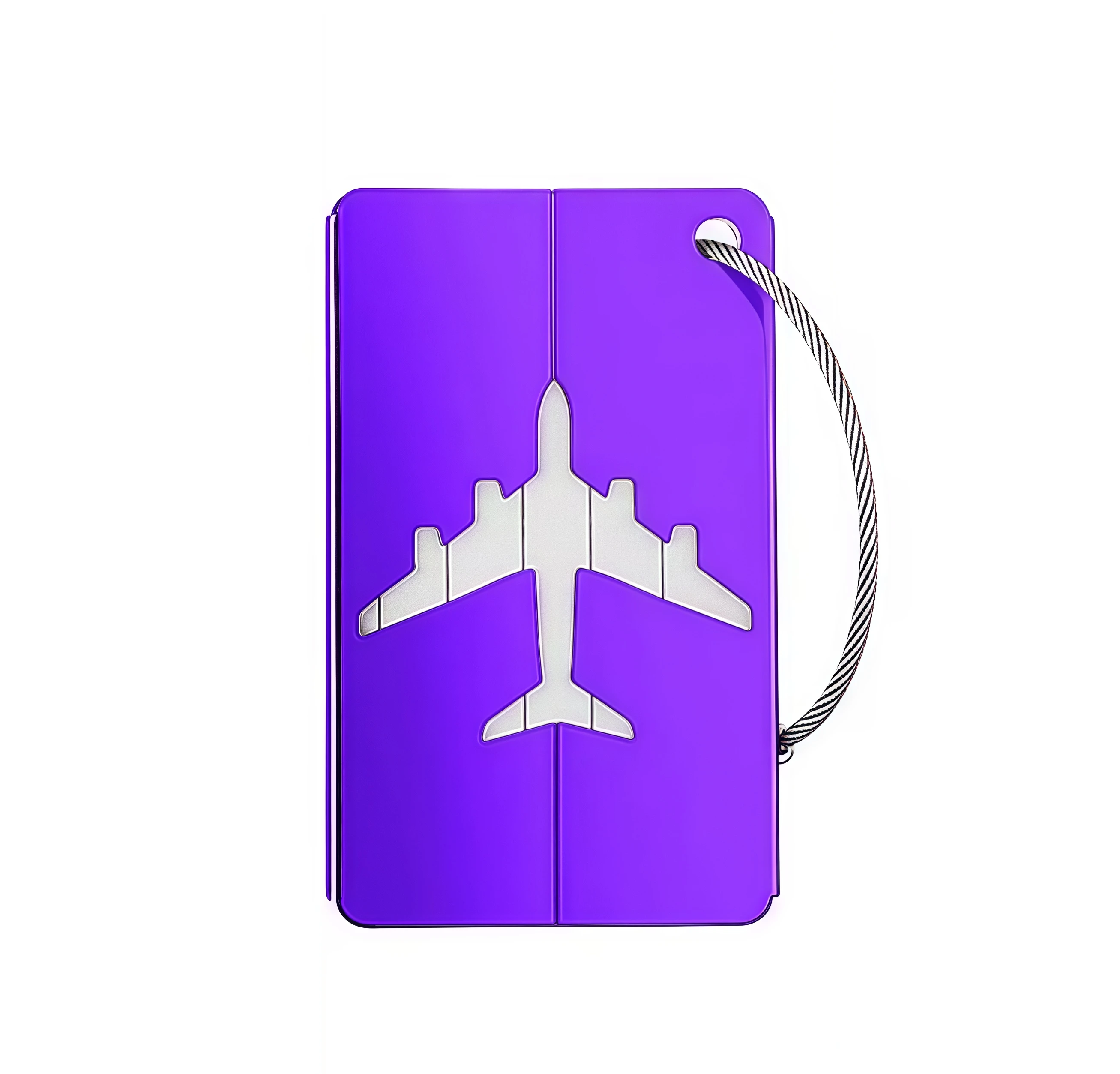 Aluminum Alloy Travel Luggage Tag Hanging Tag Suitcase Tag Plane With Name ID Cards Anti-lost Solid Color Travel Accessories.zmt