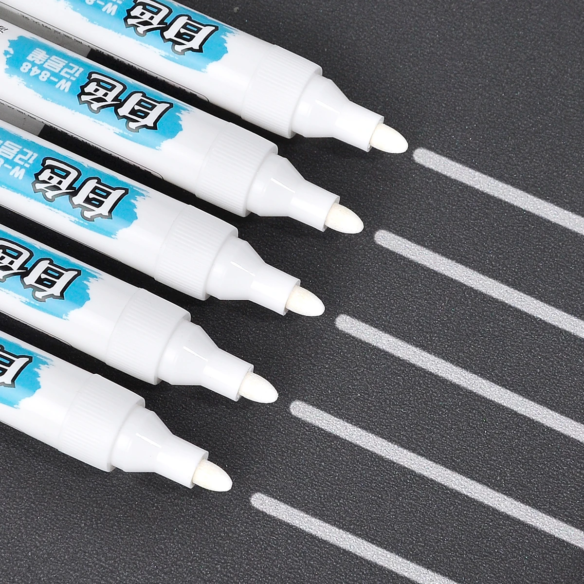 3/6/12PCS 2.5mm Waterproof White Marker Pen Paint Tread Environmental Pens Car Tire Painting Graffti Stationery School Supplies