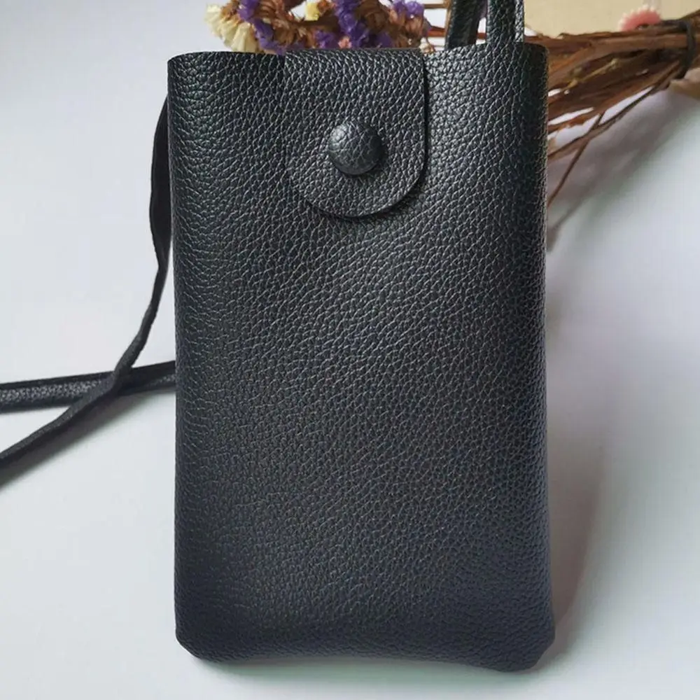 PU Leather Summer Shoulder Bag New Large Capacity Purse Mobile Phone Messenger Bag Solid Color Mini Women Handbags