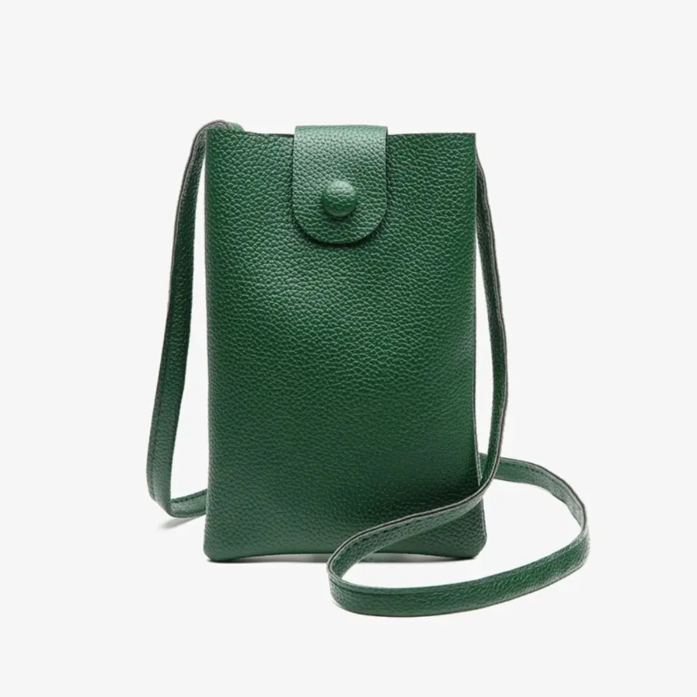 PU Leather Summer Shoulder Bag New Large Capacity Purse Mobile Phone Messenger Bag Solid Color Mini Women Handbags