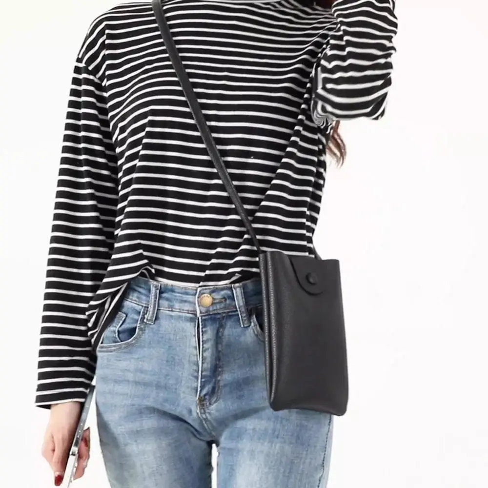 PU Leather Summer Shoulder Bag New Large Capacity Purse Mobile Phone Messenger Bag Solid Color Mini Women Handbags