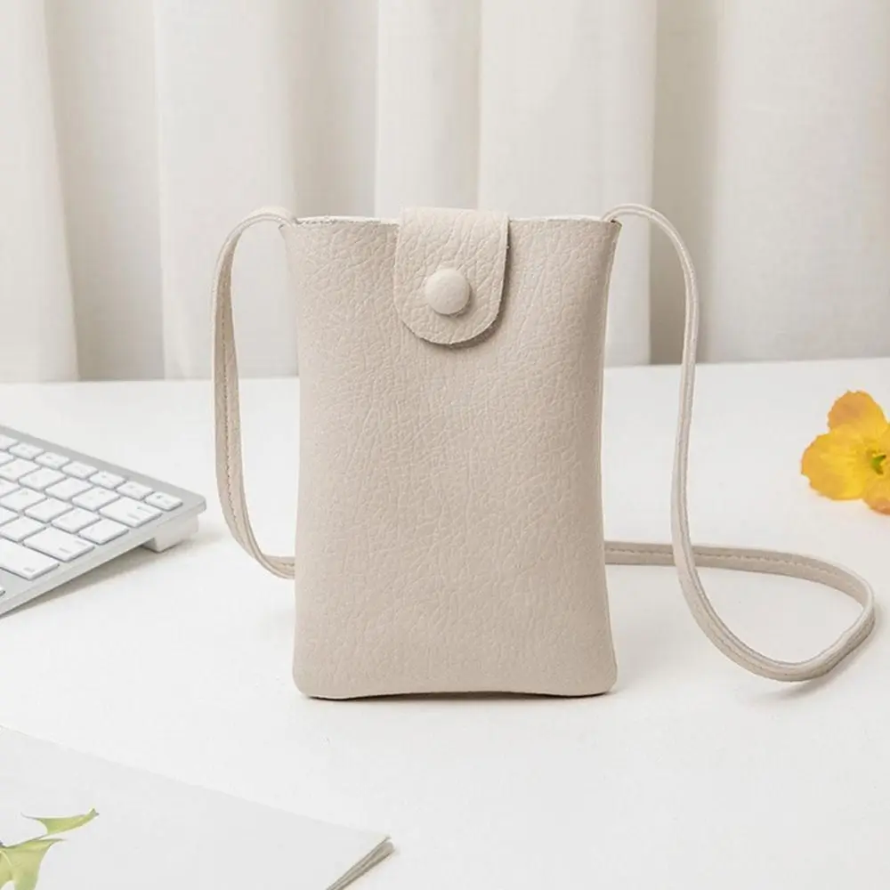 PU Leather Summer Shoulder Bag New Large Capacity Purse Mobile Phone Messenger Bag Solid Color Mini Women Handbags