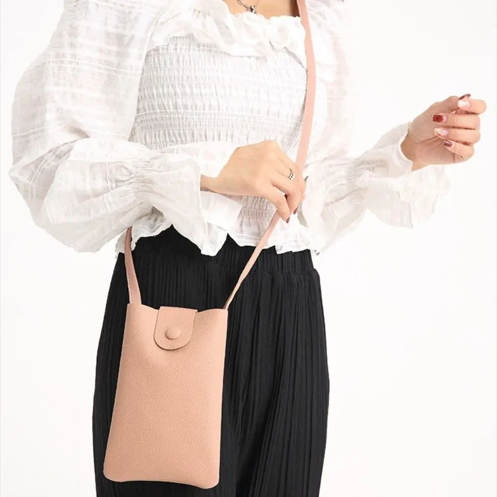 PU Leather Summer Shoulder Bag New Large Capacity Purse Mobile Phone Messenger Bag Solid Color Mini Women Handbags