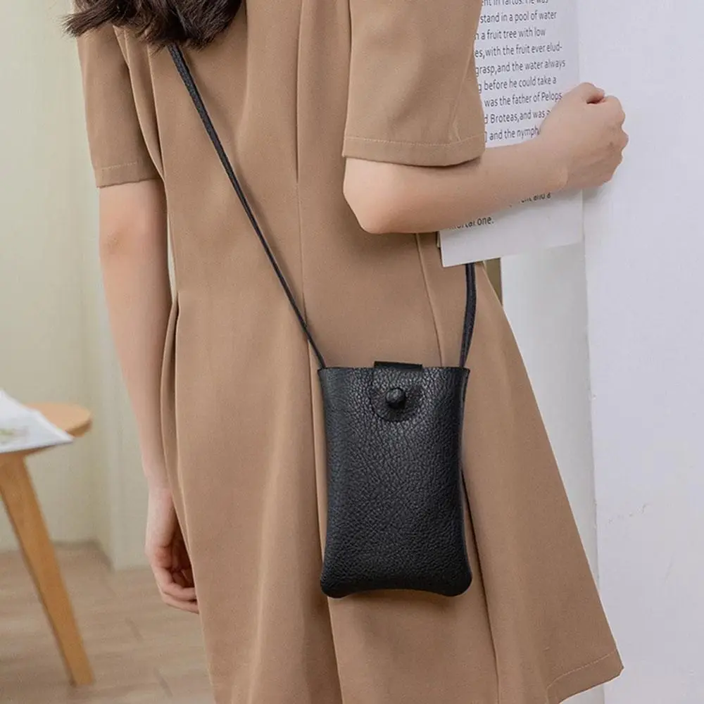 PU Leather Summer Shoulder Bag New Large Capacity Purse Mobile Phone Messenger Bag Solid Color Mini Women Handbags