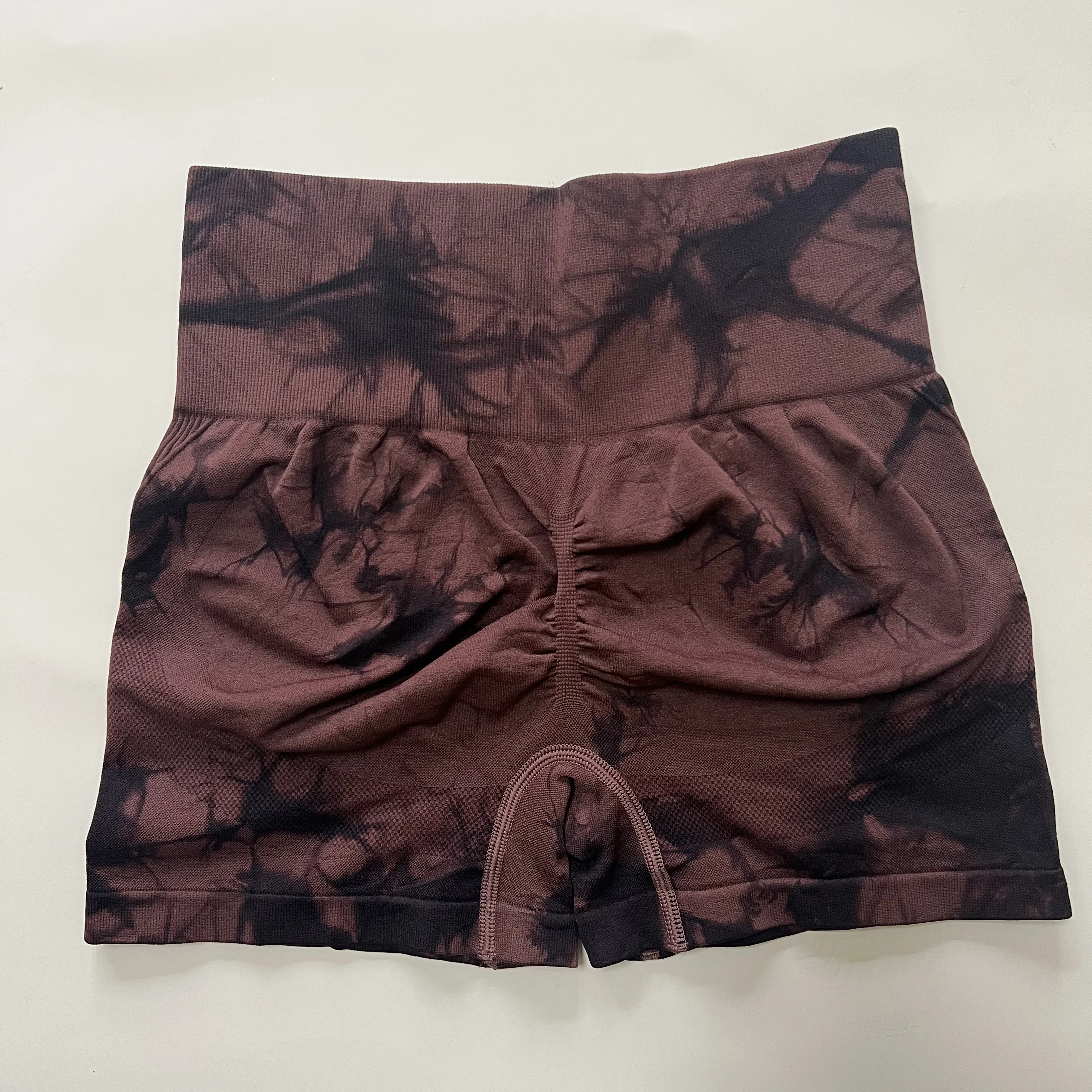 New Women Gym Tie Dye Scrunch Shorts Fitness Seamless Butt Lifting Sports Leggings Stretch Activewear Workout Running Tights