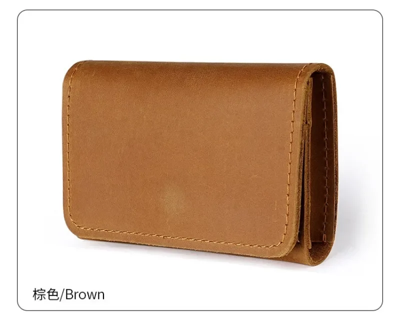 Mens Wallet Genuine Leather Coin Purse Ladies Card Mini Bag Clutch Feminine Men's Slim Purse Money Small Wallet Card Holder Gift