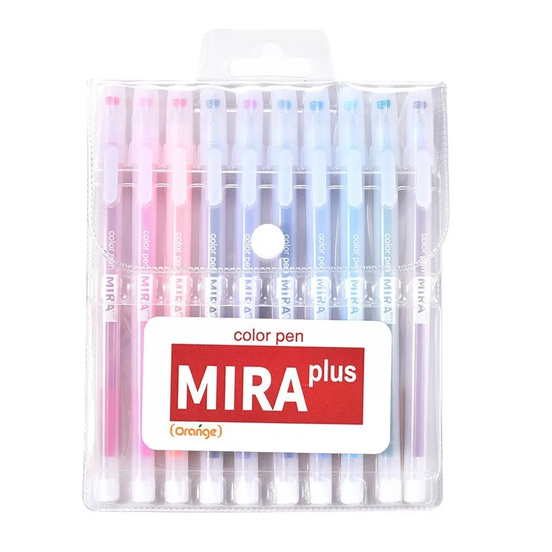 1-12 PCS Colored gel pens set Kawaii blue 0.5 mm ballpoint pen for journal Cute School supplies Korean stationery