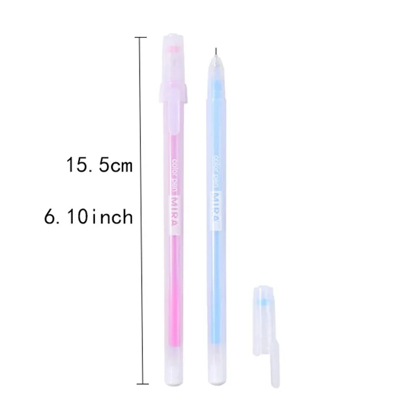 1-12 PCS Colored gel pens set Kawaii blue 0.5 mm ballpoint pen for journal Cute School supplies Korean stationery