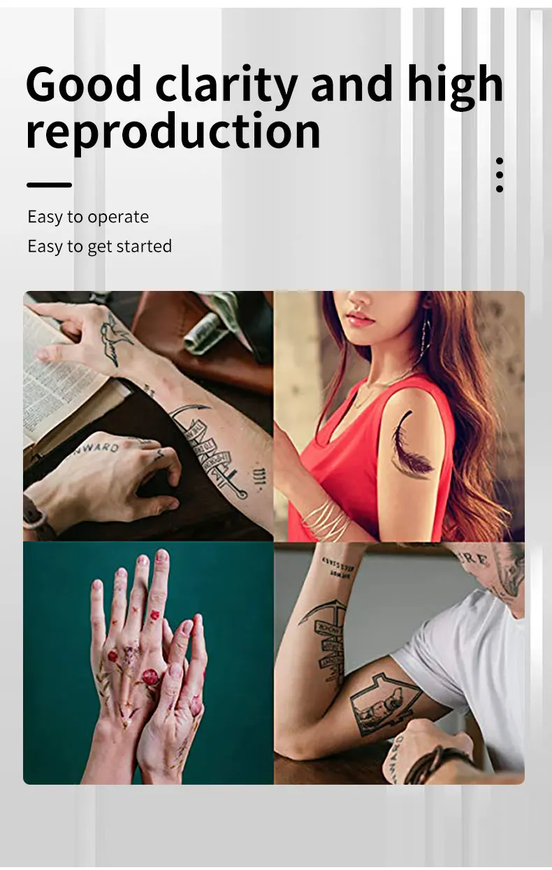 Tattoos Transfer Print Paper A4 DIY Waterproof Temporary Tattoo Skin Sheet Inkjet Laser Printers For Tatoo Men Children Stickers