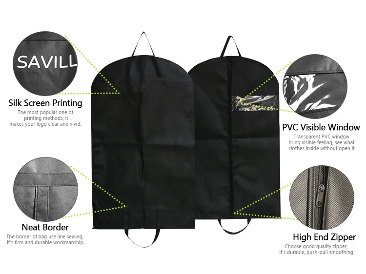 Breathable Suit Liner Packing Clothes Bag Down Jacket Coat Hanging Clothes Storage Bag Clothing Dust Cover Garment Bag