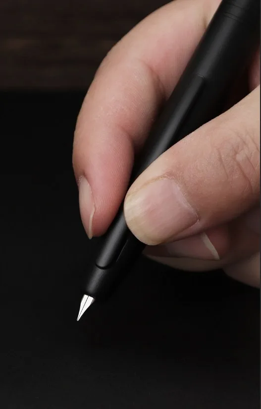 JINHAO 10 Press Fountain Pen Retractable Metal Matte Black EF F Writing Ink Pen with Converter School Office Supplies Stationery