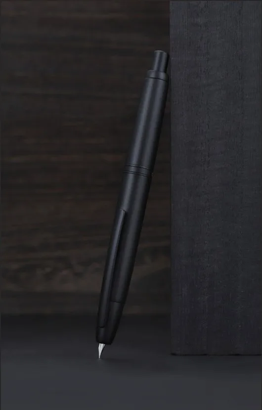 JINHAO 10 Press Fountain Pen Retractable Metal Matte Black EF F Writing Ink Pen with Converter School Office Supplies Stationery
