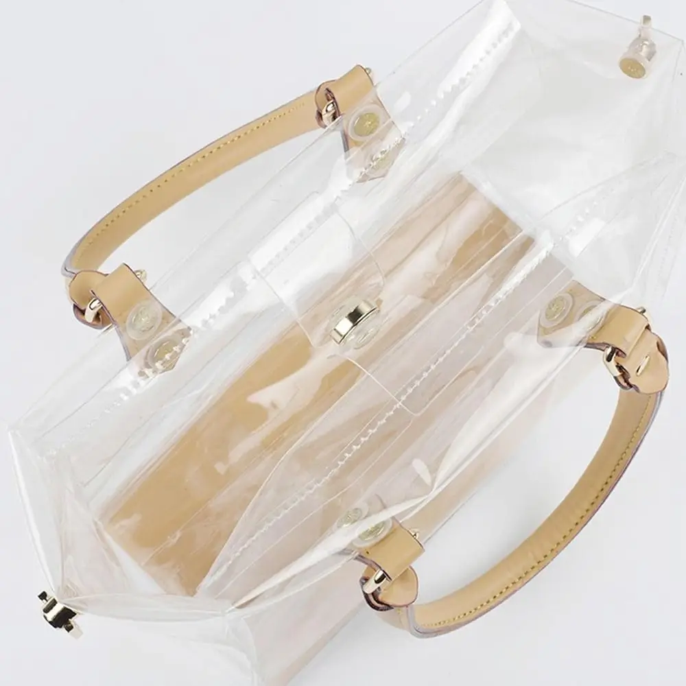 Clear Tote Bag DIY Handmade PVC Handbag Making Kit Large Capacity Gift Bag Woman