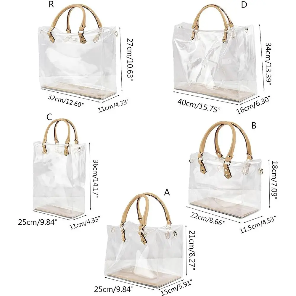 Clear Tote Bag DIY Handmade PVC Handbag Making Kit Large Capacity Gift Bag Woman