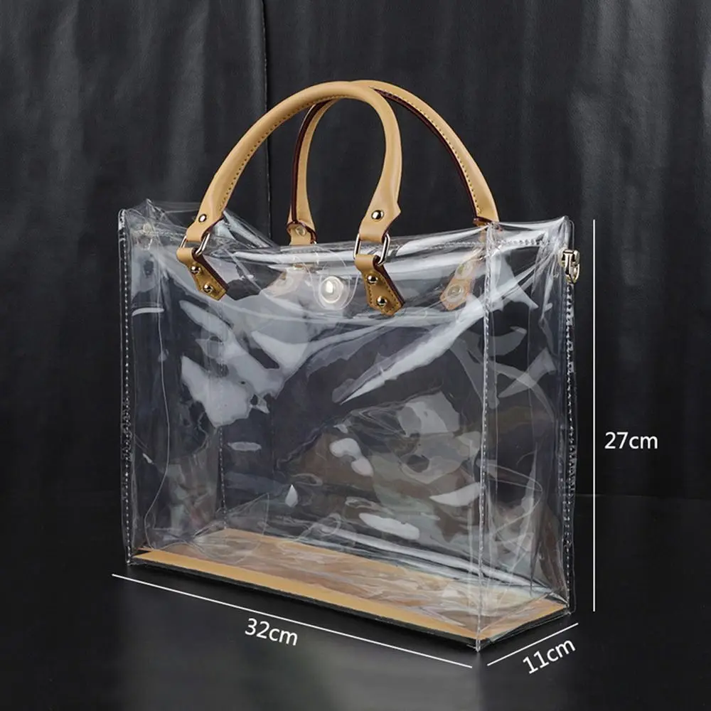 Clear Tote Bag DIY Handmade PVC Handbag Making Kit Large Capacity Gift Bag Woman