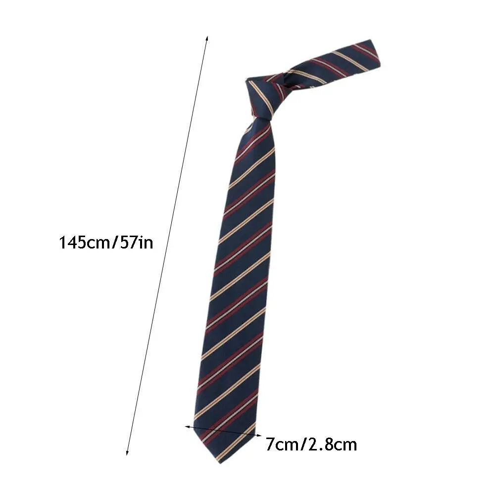 Polyester JK Necktie Simple Plaid Neckwear Striped Neck Tie Clothes Accessories Cravat Uniform Bow Tie Women Men