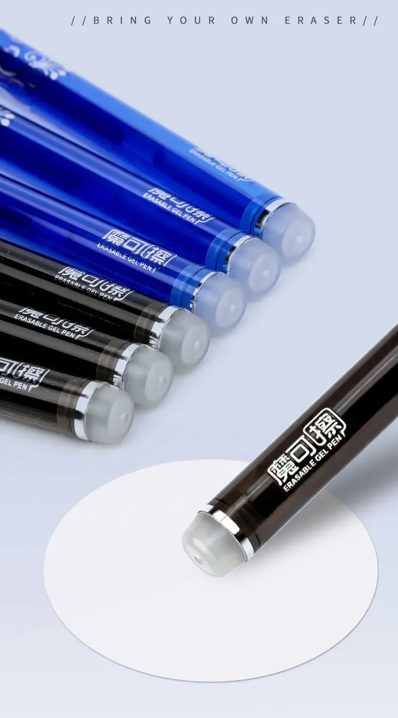 85Pcs/Set Erasable Pen Gel Pens Blue/Black ink Refills Rod Washable Handle School Writing Office Kawaii Stationery Gel Pen