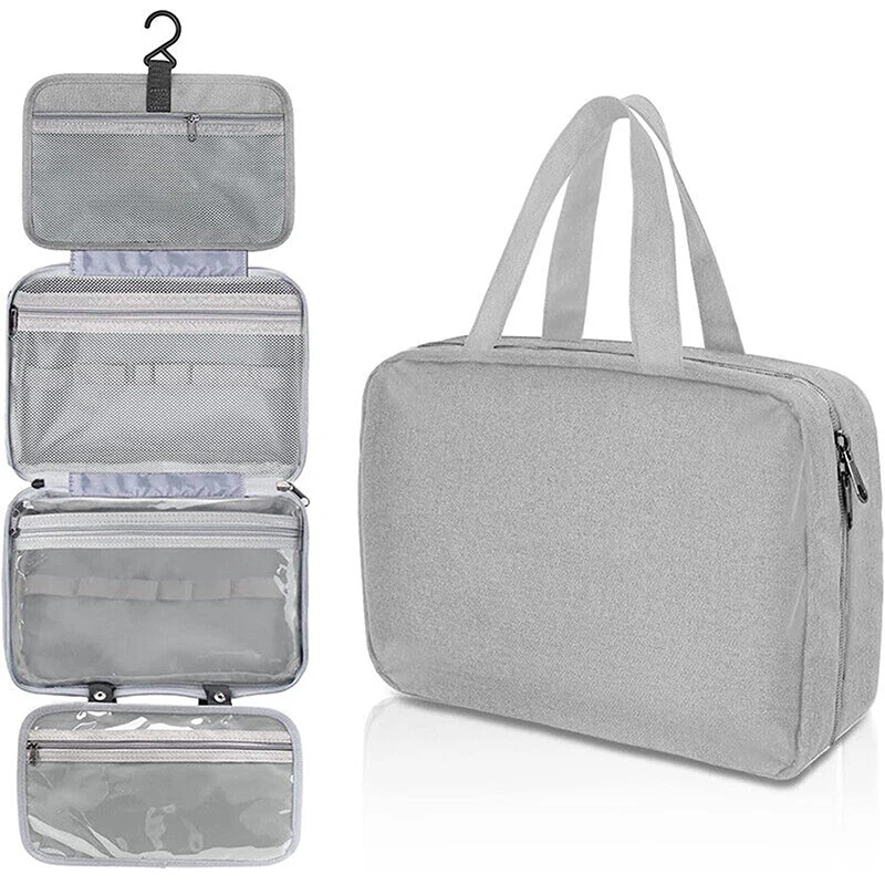 Waterproof Hanging Hook Toiletry Bag Large Folding Handbag Travel Makeup Cosmetic Razor Storage Organizer Case Bathroom Supplies