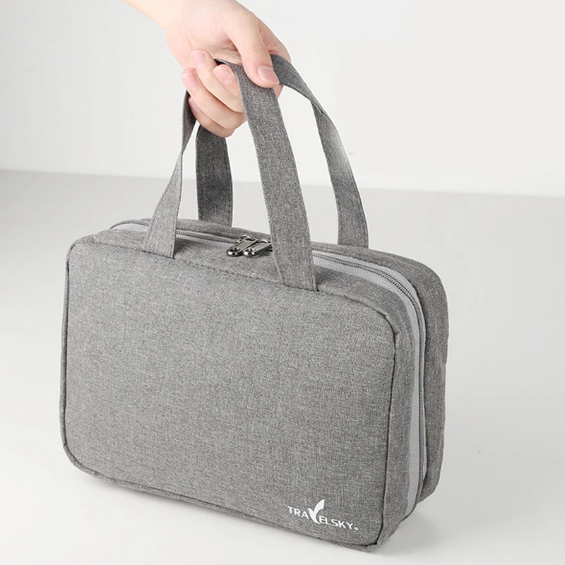Waterproof Hanging Hook Toiletry Bag Large Folding Handbag Travel Makeup Cosmetic Razor Storage Organizer Case Bathroom Supplies