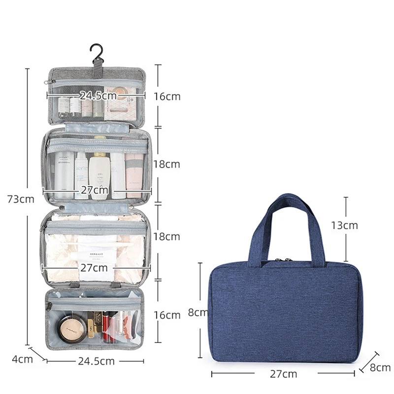 Waterproof Hanging Hook Toiletry Bag Large Folding Handbag Travel Makeup Cosmetic Razor Storage Organizer Case Bathroom Supplies