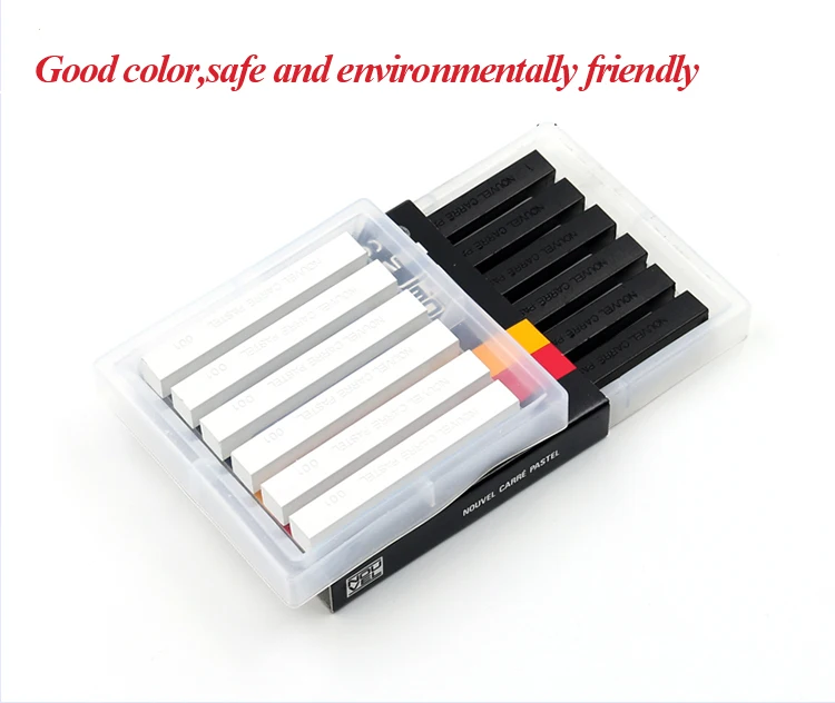 SAKURA Pastel Art Drawing Set Chalk Crayons Soft Dry Pastel 6/12 Black White Box Set for Students Art Supplies NCT Series