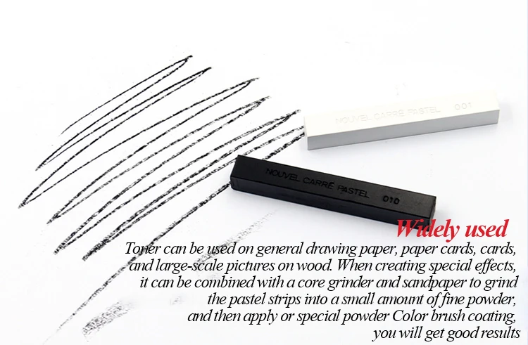 SAKURA Pastel Art Drawing Set Chalk Crayons Soft Dry Pastel 6/12 Black White Box Set for Students Art Supplies NCT Series