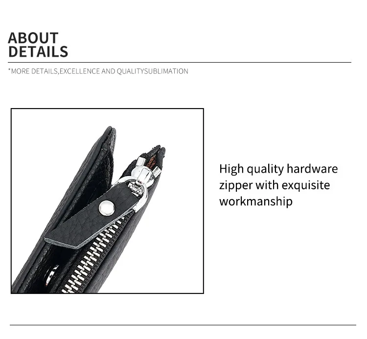 Genuine Leather Women Small Rfid Wallets with Zipper Coin Pocket Fashion Woman Short Bifold Money Purse Multi Card Holder Wallet