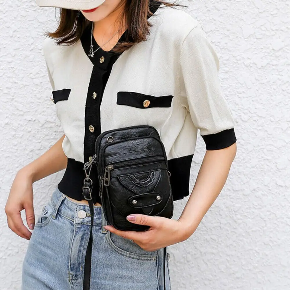 Multi-Functional Soft PU Leather Small Shoulder Bag for Women Vintage Crossbody Bag Cash Purse Cell Phone Bag