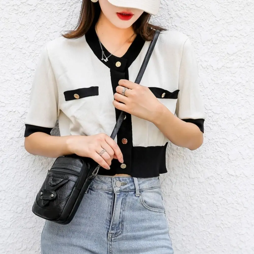 Multi-Functional Soft PU Leather Small Shoulder Bag for Women Vintage Crossbody Bag Cash Purse Cell Phone Bag
