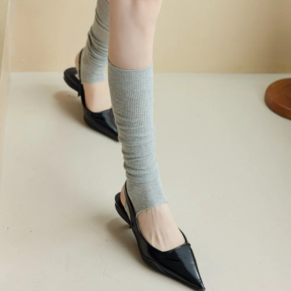 New Women Stockings Fashion Solid Color Thin Breathable Simple Long Knee High Socks For Woman Elegant Leg Warmer Trends Calf
