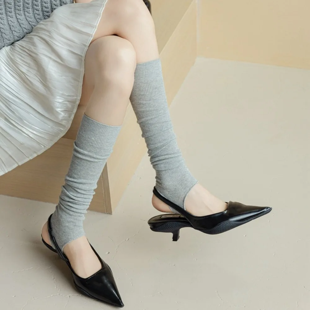 New Women Stockings Fashion Solid Color Thin Breathable Simple Long Knee High Socks For Woman Elegant Leg Warmer Trends Calf