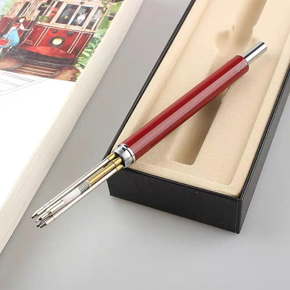 4 in 1 Multi-Function Metal Gravity Sensing Pen Students 3Colors Ballpoint Pen Mechanical Pencil Set Press Gel Pen Signature Pen