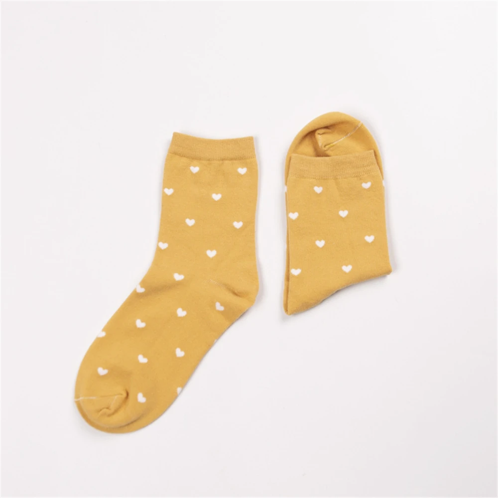 New Sweet Girls' Cute Little Love Heart Kawaii Beautiful Ladies Fashion Designer Art Socks Streetwear Dropship