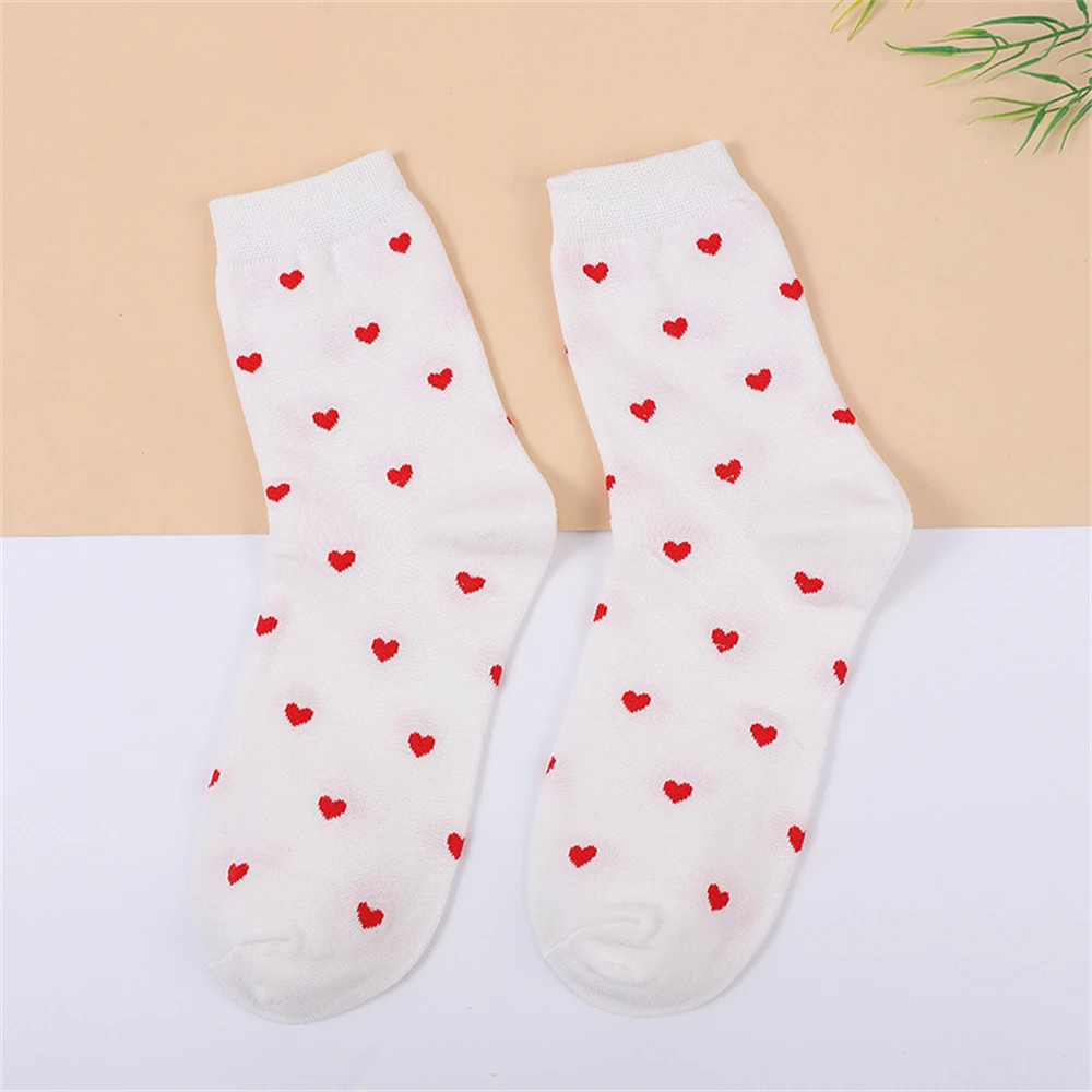 New Sweet Girls' Cute Little Love Heart Kawaii Beautiful Ladies Fashion Designer Art Socks Streetwear Dropship