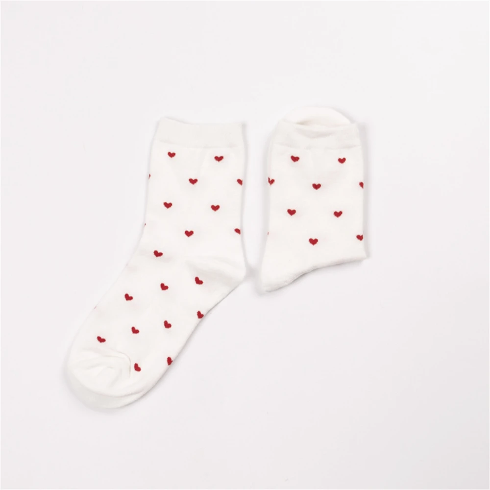 New Sweet Girls' Cute Little Love Heart Kawaii Beautiful Ladies Fashion Designer Art Socks Streetwear Dropship