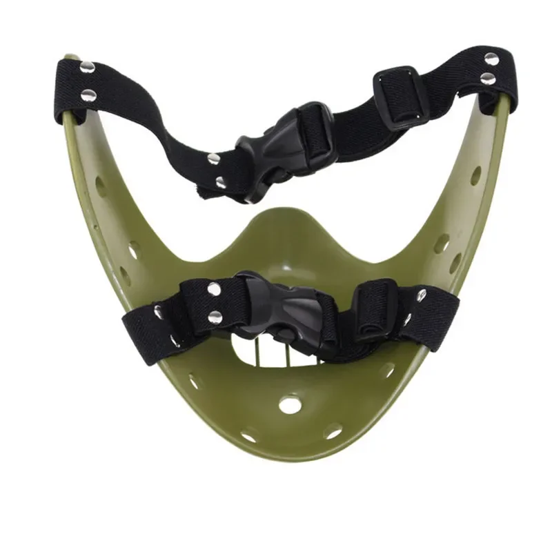 Hannibal Masks Horror Hannibal Lecter The Silence of The Lambs Masquerade Halloween Mask Scary Ogre Cosplay Resin Masque