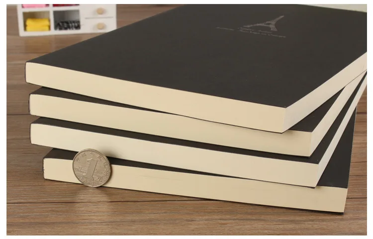 B5 Notebook,Sketchbook 140 Thickened Pages Black Cardboard Cover Blank Inner Pages For Quality Fine Art Painting And Doodle