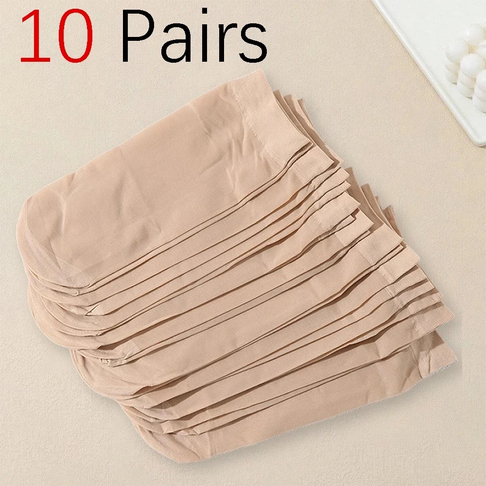 10/20 Pairs Crystal Silk Women Short Socks Summer Breathability Lightweight Comfortable Without Hook Silk Women Casual Socks
