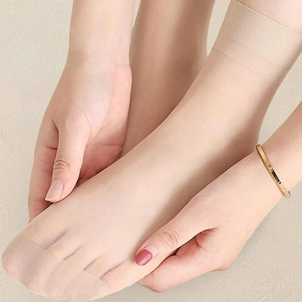 10/20 Pairs Crystal Silk Women Short Socks Summer Breathability Lightweight Comfortable Without Hook Silk Women Casual Socks