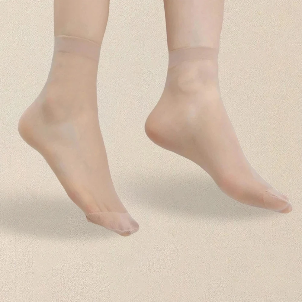 10/20 Pairs Crystal Silk Women Short Socks Summer Breathability Lightweight Comfortable Without Hook Silk Women Casual Socks