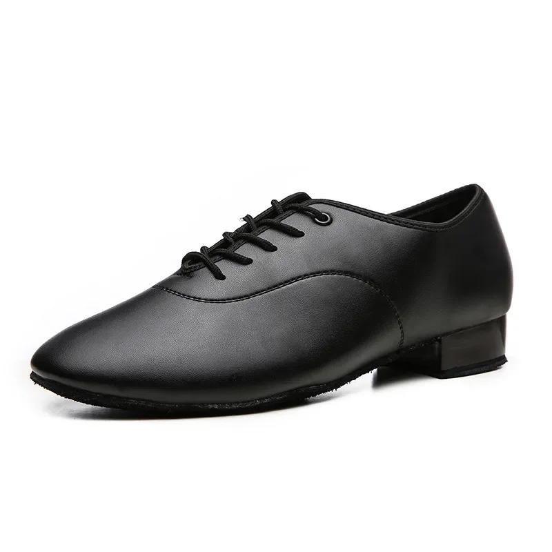 Men Dance Shoes Latin Ballroom Dance Shoes Low Heel Modern Indoor Men Tango Waltz Salsa Danicng Pu Leather Shoes Black White