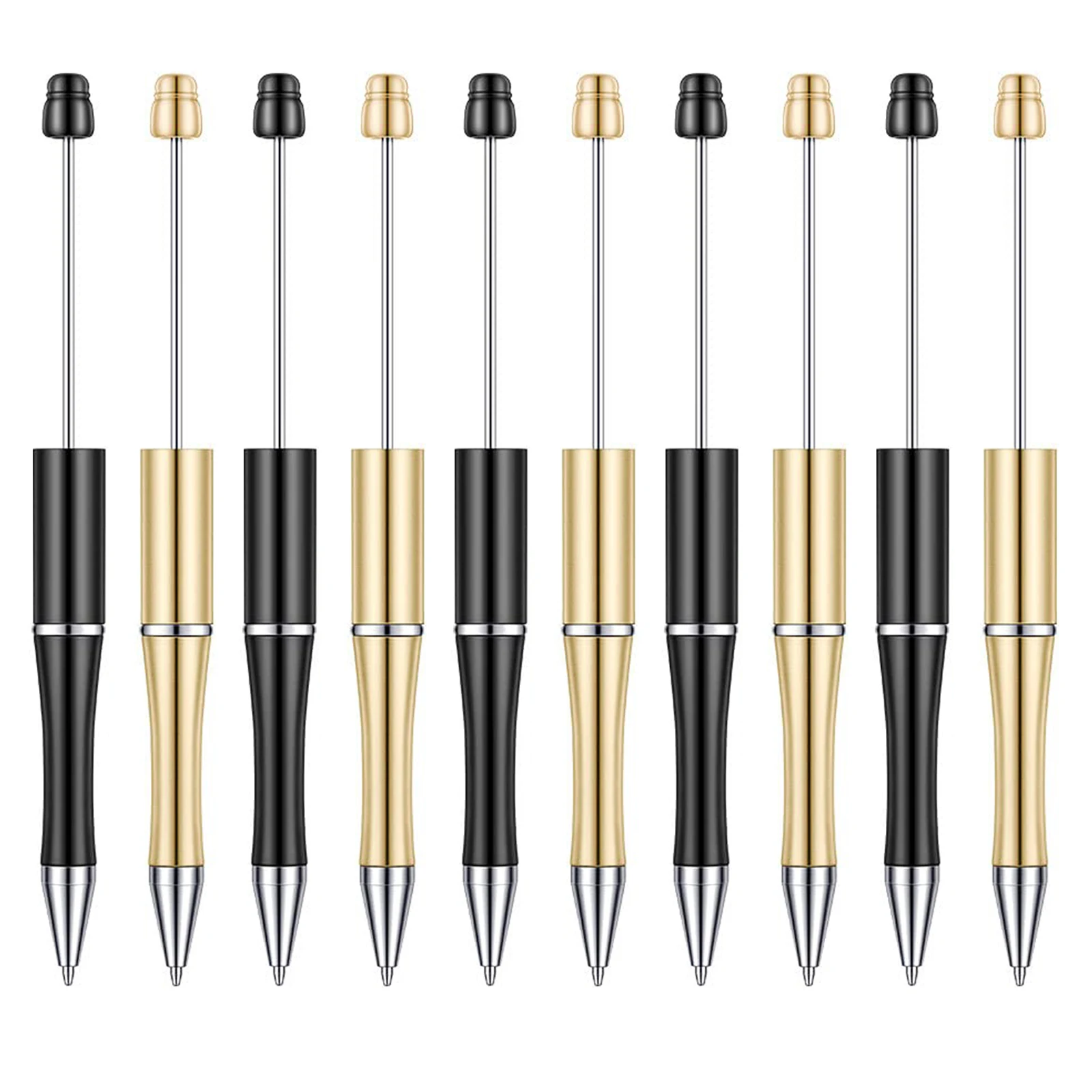 10Pcs Plastic Beadable Pens Bead Pens for DIY Making Kit for Pens Beaded Pens for Office School Kids Students Nurse