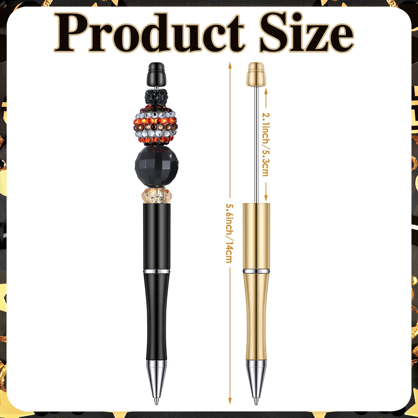 10Pcs Plastic Beadable Pens Bead Pens for DIY Making Kit for Pens Beaded Pens for Office School Kids Students Nurse