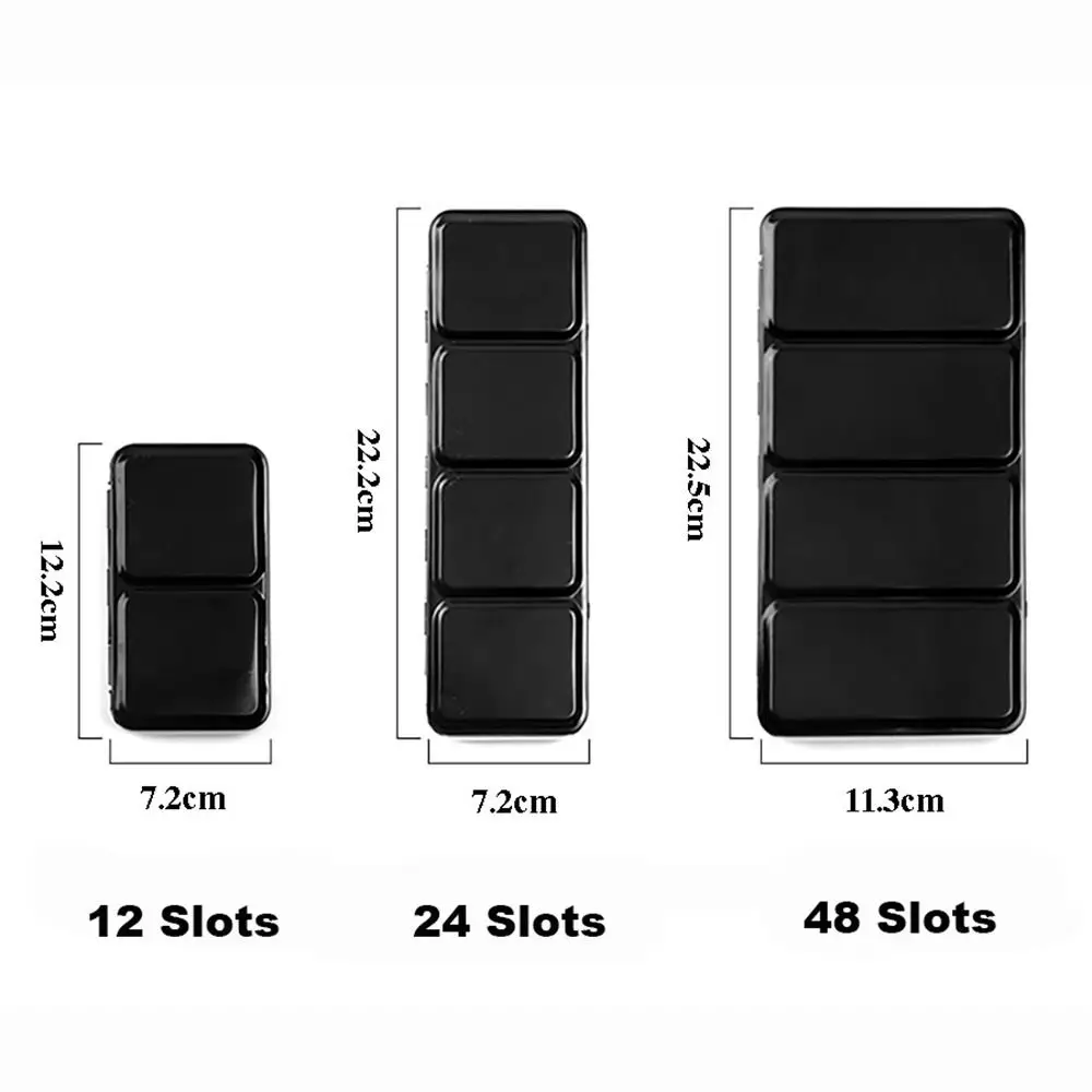 Art Supplies Creative Empty Paint Palette Watercolor Storage Case Pigment Box Grids Slots Painting Tools Drawing Supplies