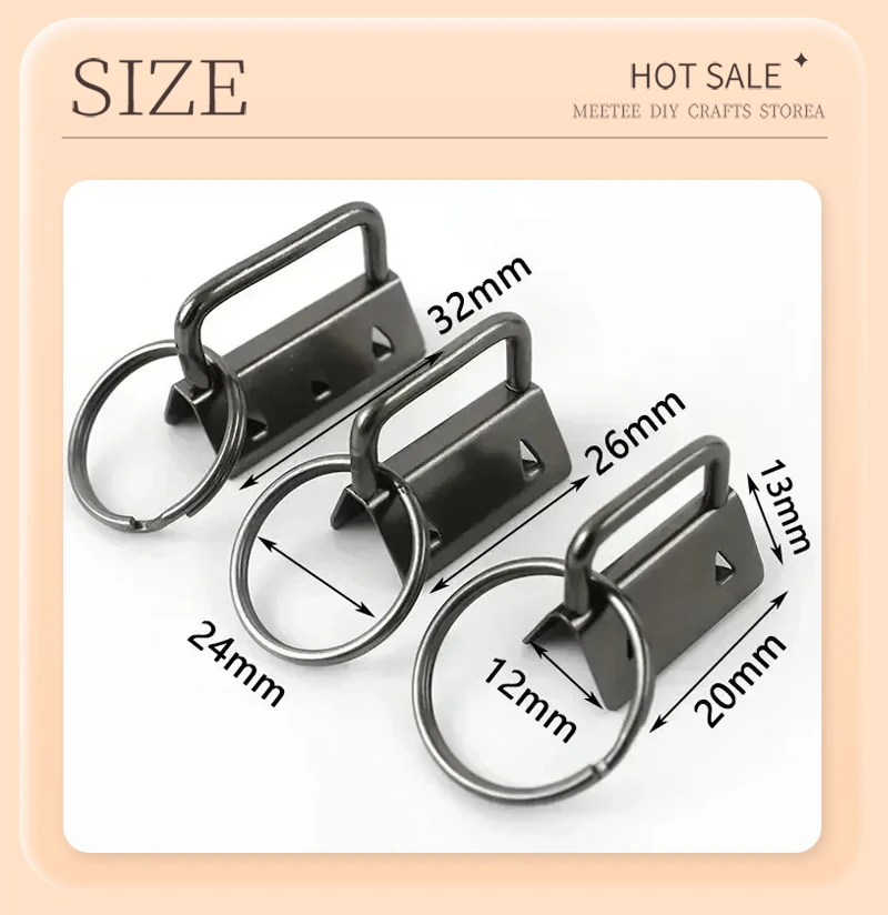 10/20Pcs 20/25/32mm Webbing Tail Clip Buckle Metal O Ring Clasp Keychain Bags Strap End Lock Stopper Buckles DIY Hardware Hook