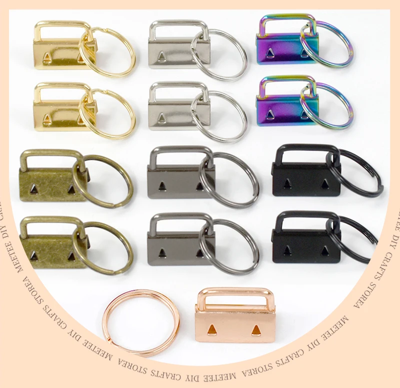 10/20Pcs 20/25/32mm Webbing Tail Clip Buckle Metal O Ring Clasp Keychain Bags Strap End Lock Stopper Buckles DIY Hardware Hook
