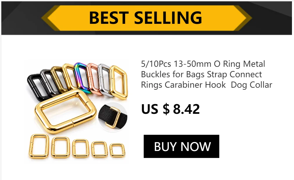 10/20Pcs 20/25/32mm Webbing Tail Clip Buckle Metal O Ring Clasp Keychain Bags Strap End Lock Stopper Buckles DIY Hardware Hook