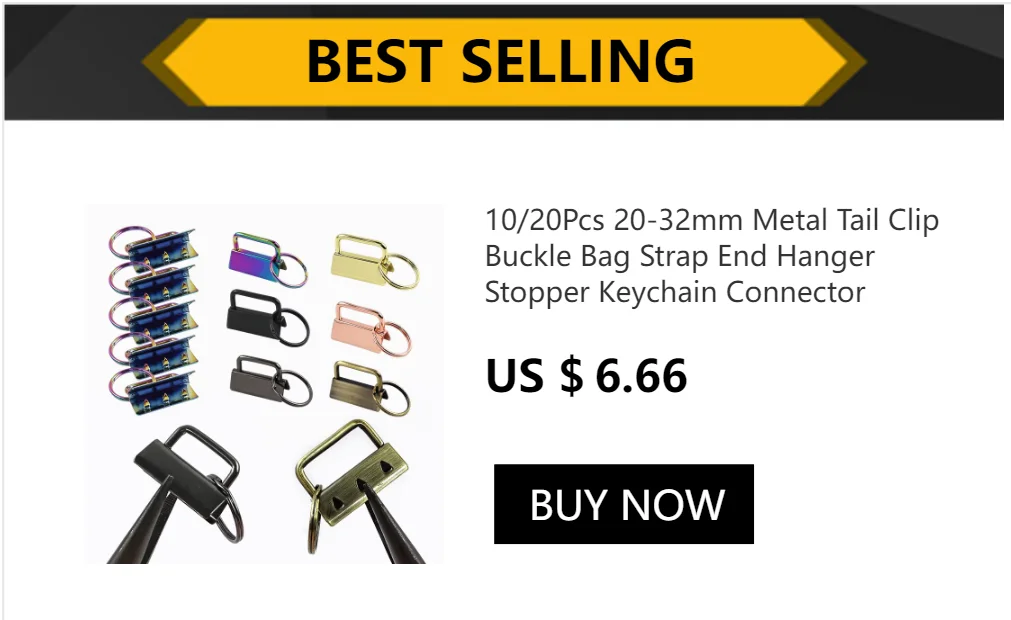 10/20Pcs 20/25/32mm Webbing Tail Clip Buckle Metal O Ring Clasp Keychain Bags Strap End Lock Stopper Buckles DIY Hardware Hook