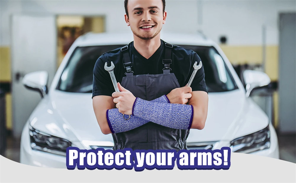 BraceTop Arm Protectors for Bruising Cut, Burn Heat Resistant Arm Sleeve Protectors Protective Forearm Sleeves Cooking Gardening