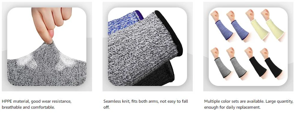 BraceTop Arm Protectors for Bruising Cut, Burn Heat Resistant Arm Sleeve Protectors Protective Forearm Sleeves Cooking Gardening